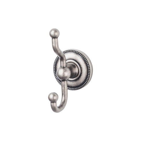 Edwardian Bath Double Hook Beaded Backplate