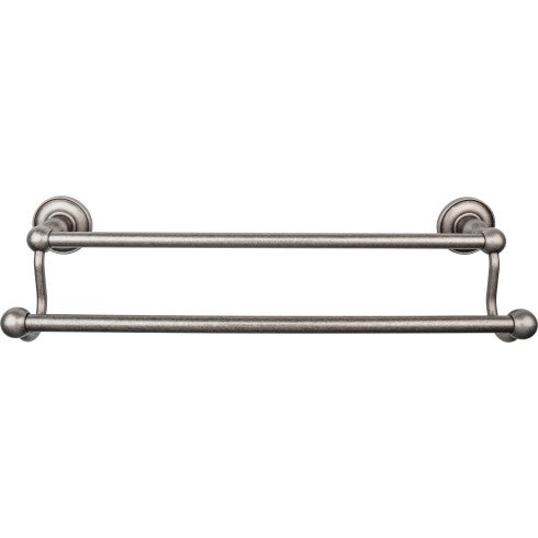 Edwardian Bath Towel Bar Double - Plain Bplate