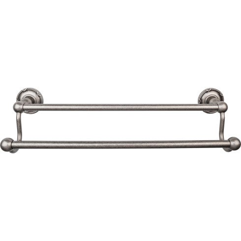 Edwardian Bath Towel Bar Double - Ribbon Bplate