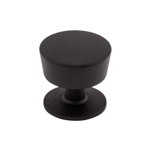 Essex Knob in Flat Black finish, decorative hardware for cabinets, Top Knobs collection
