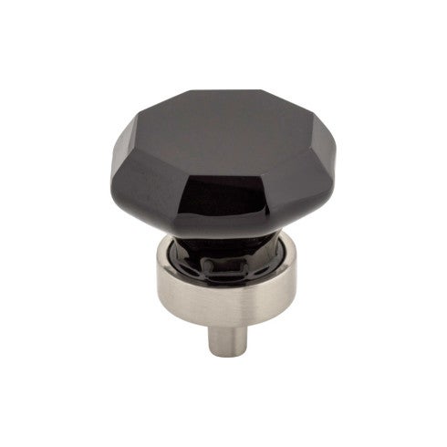 Black Octagon Crystal Knob
